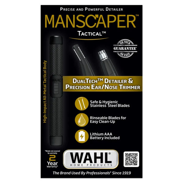 Wahl Manscaper Tactical Lithium Battery Ear, Nose & Brow Trimmer Kit